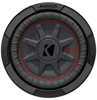 Kicker® CompRT 8" Black Car Subwoofer