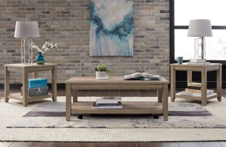 Liberty Sun Valley 3-Piece Sandstone Living Room Table Set