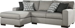 Benchcraft® Marsing Nuvella 2-Piece Slate Sectional with Chaise