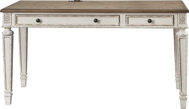 Signature Design by Ashley® Realyn White/Brown Home Office Desk 1