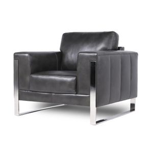 Nice Link Charcoal Leather Chair