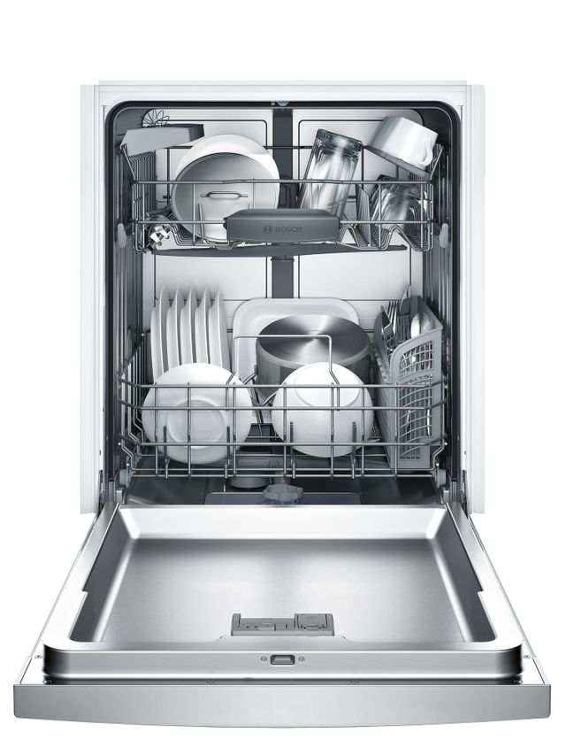 Bosch 100 Series 23.56" Built In Dishwasher-Stainless Steel-SHEM3AY55N-1