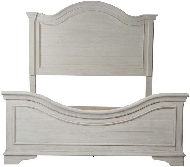 Liberty Furniture Bayside Antique White Queen Panel Bed-0