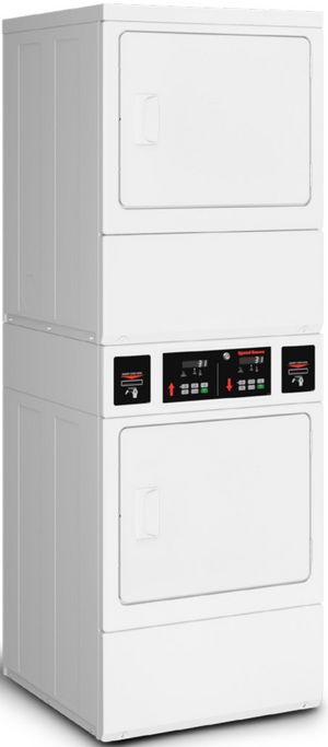 Speed Queen® Commercial 7.0 Cu. Ft. Dryer, 7.0 Cu. Ft. Dryer White Stack Laundry