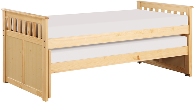 Homelegance® Bartly Natural Pine Twin/Twin Trundle Bed-1