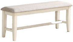 American Wholesale Furniture Lakewood Gray/White Dining Bench
