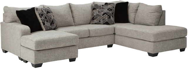 Benchcraft® Megginson 2-Piece Storm Sectional with Chaise