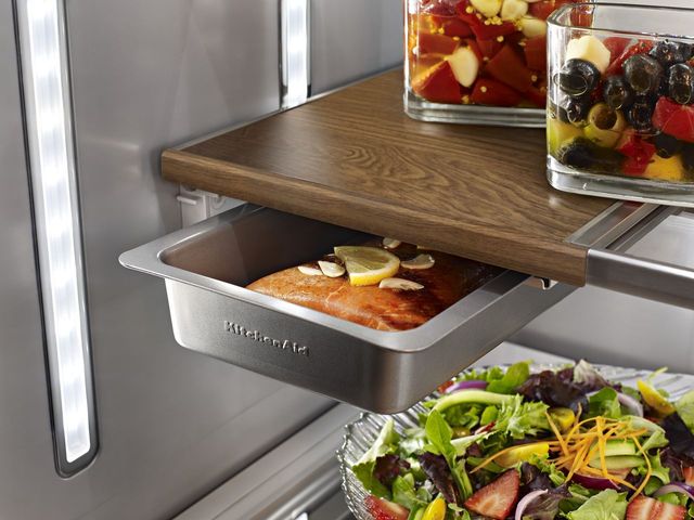 KitchenAid® 23.8 Cu. Ft. Black Stainless Steel with PrintShield™ Finish Counter Depth French Door Refrigerator 7