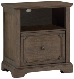 Homelegance® Toulon Distressed Dark Oak Lateral File with Iron Casters