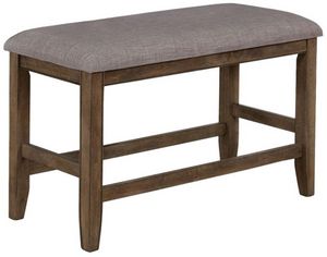 Crown Mark Manning Brown/Gray Counter Height Dining Bench