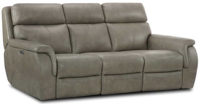 Luke Home Carly Treasure Cement Double Reclining Power Motion Sofa ...