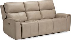 Flexsteel® Jarvis Parchment Reclining Sofa with Power Headrests