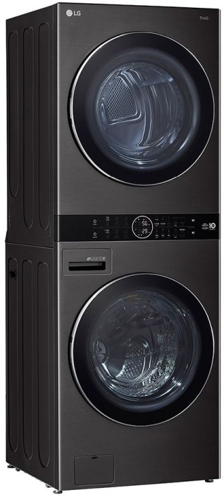 LG Wash Tower™ 4.5 Cu. Ft. Washer and 7.2 Cu. Ft. Dryer Black Steel Stack Laundry 2