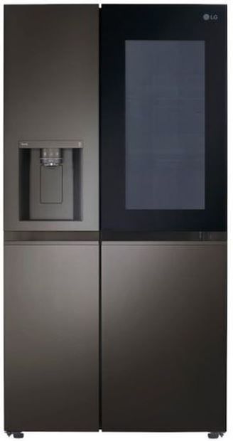 LG 23.0 Cu. Ft. Black Stainless Steel Counter Depth Side By Side Refrigerator 0