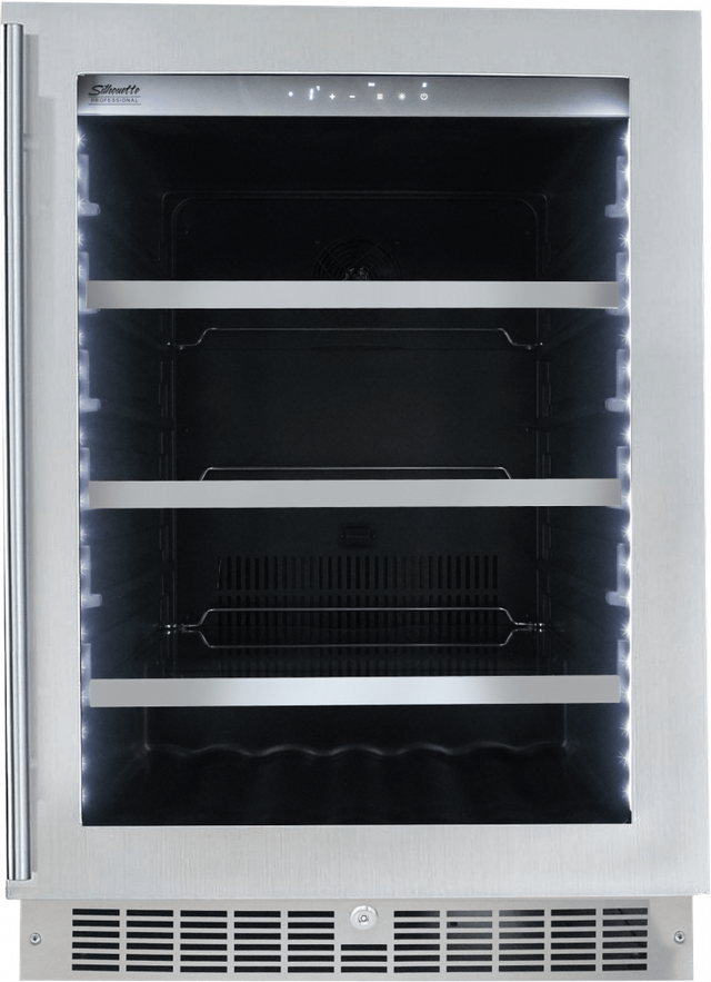 Silhouette® Saxony 5.6 Cu. Ft. Stainless Steel Frame Single Zone Beverage Center 0