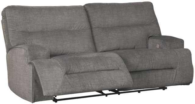 Signature Design by Ashley® Coombs Charcoal Two Seat Reclining Power Sofa-2