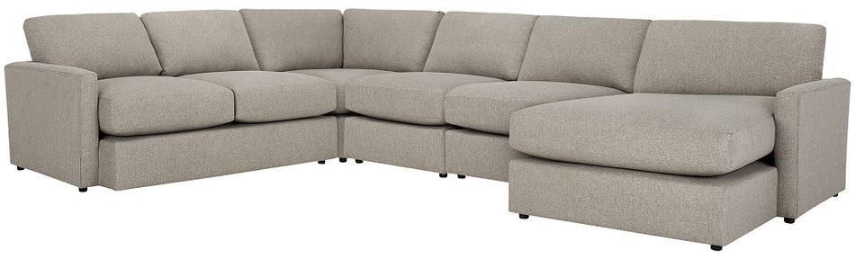 Kevin Charles Fine Upholstery® Noah Elevation Taupe Sectional