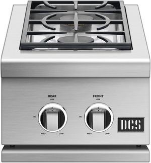 Open Box **Scratch and Dent** DCS Series 9 14" Stainless Steel Natural Gas Double Side Burner