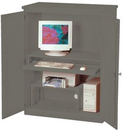 Crate Designs™ Furniture Graphite Computer Armoire