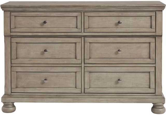Signature Design by Ashley® Lettner Light Gray 6-Drawer Dresser and Mirror-1