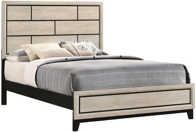 Crown Mark Akerson Drift Wood Queen Panel Bed-0