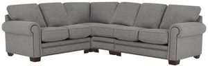Kevin Charles Fine Upholstery® Foster 4 Piece Sugarshack Dark Gray Sectional