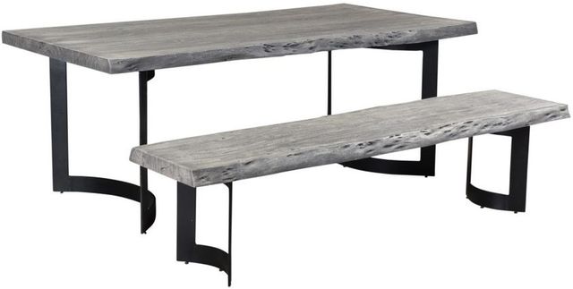 Moe's Home Collection Bent Weathered Grey Extra Small Dining Table 4