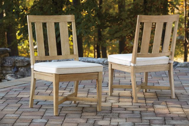 Signature Design by Ashley® Clare View Beige Set of 2 Chairs with Cushions 2