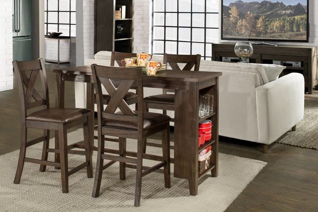 Hillsdale Furniture Spencer 5-Piece Dark Espresso Counter Height Dining Set -3