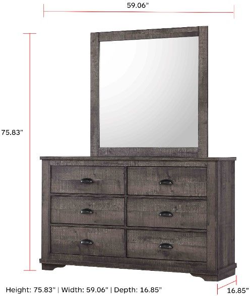 Crown Mark Coralee Grey Dresser | Colder's | Milwaukee Area