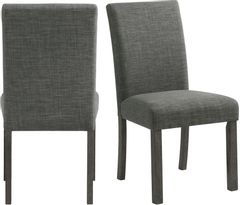 Elements International Oak Lawn 2-Piece Charcoal Grey Side Chair