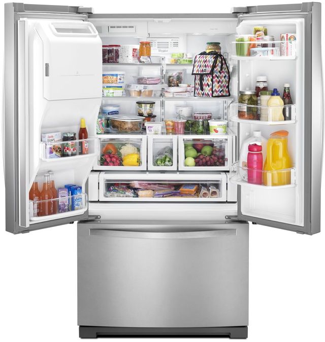 Whirlpool® 27. Cu. Ft. French Door Bottom Freezer Refrigerator-Monochromatic Stainless Steel 2