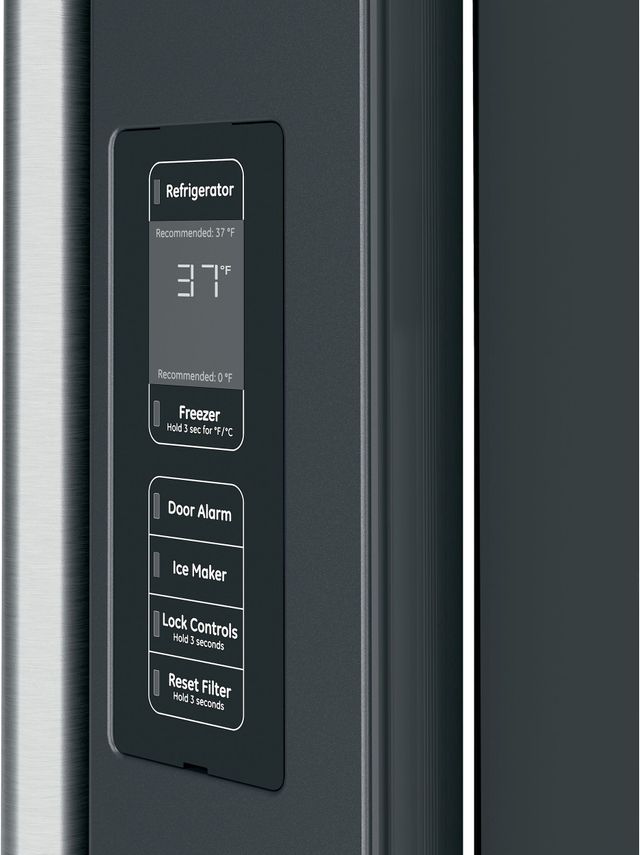 Cafe 27.8 Cu ft French Door Refrigerator - Matte Black