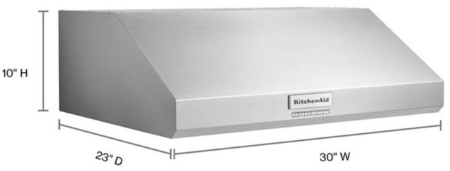 KitchenAid® 30" Stainless Steel Under Cabinet Range Hood 7