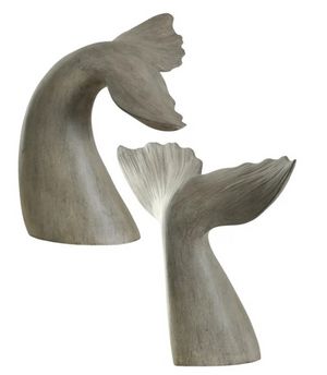 Stylecraft Melville 2-Piece Gray Whale Tail Bookends