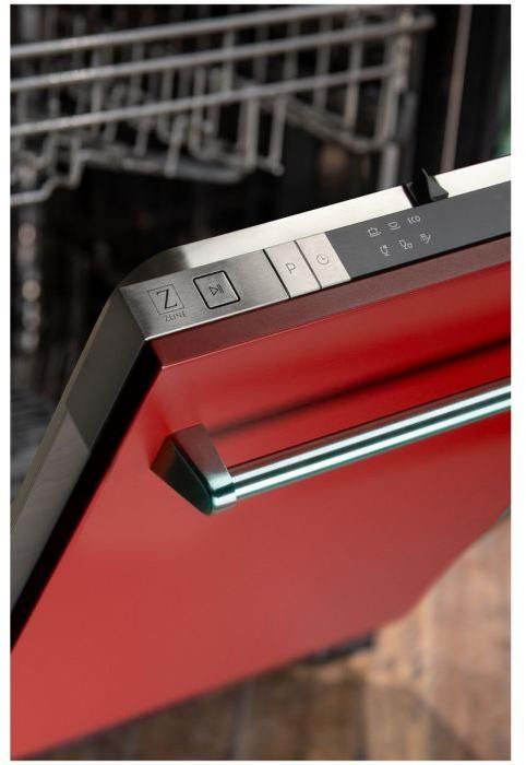 ZLINE Professional 18" Red Matte Built In Dishwasher 4