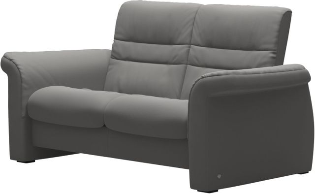 Stressless® by Ekornes® Sapphire Silver Grey All Leather Reclining Loveseat-1