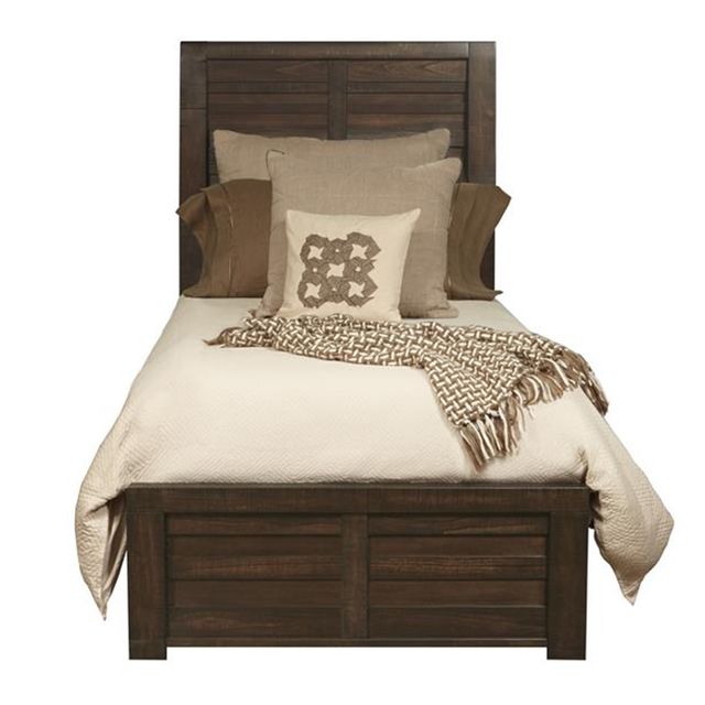 Samuel Lawrence Furniture Ruff Hewn Twin Panel Bed-0