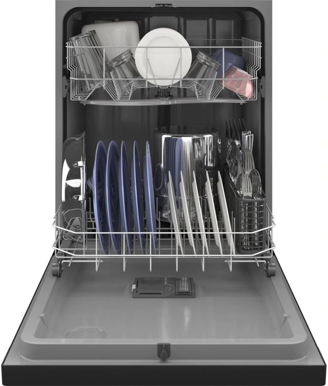GE® 24" Black Built In Dishwasher-2