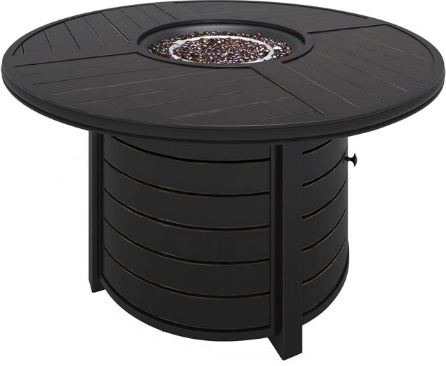 Signature Design by Ashley® Castle Island Dark Brown Round Fire Pit Table 1