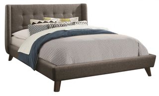 Coaster® Carrington Grey Queen Upholstered Bed