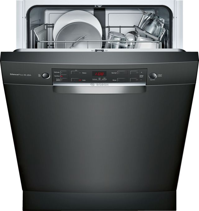 Bosch 300 Series 24" Built In Dishwasher-Black 2