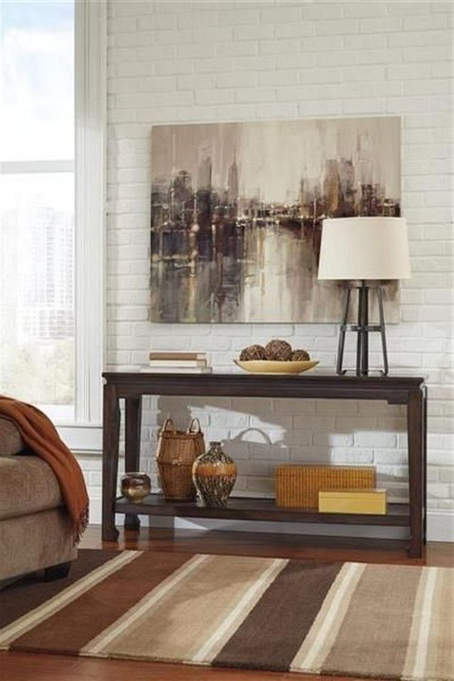 Signature Design by Ashley® Yinlane Chocolate Brown Sofa Table 0