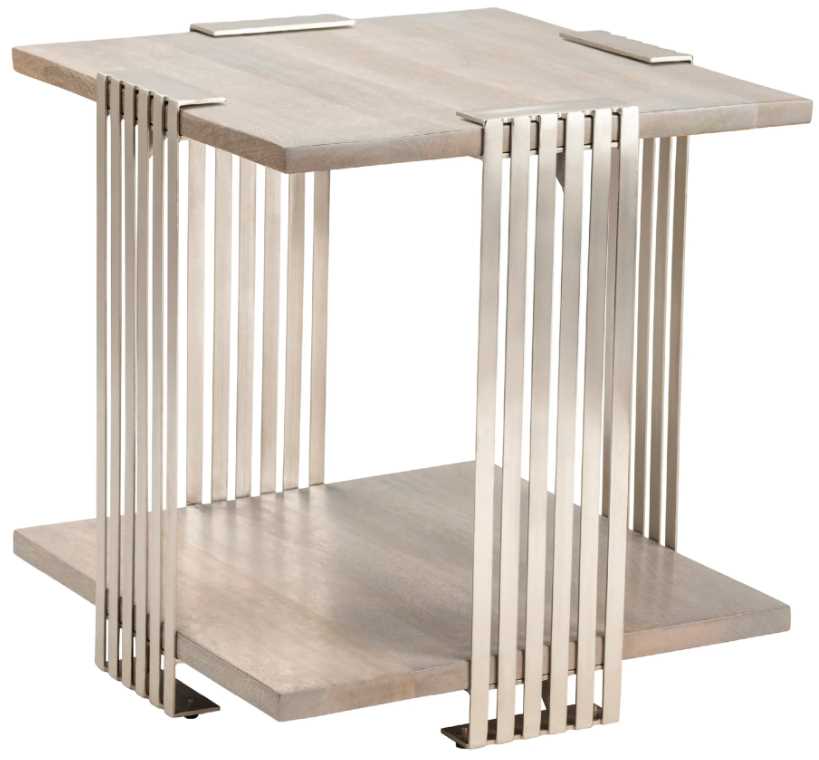Crestview Collection Pleasant Hill Light Grey End Table