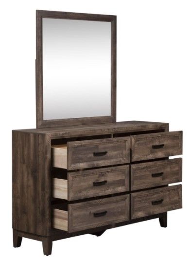 Liberty Furniture Ridgecrest Light Brown Dresser and Mirror-3