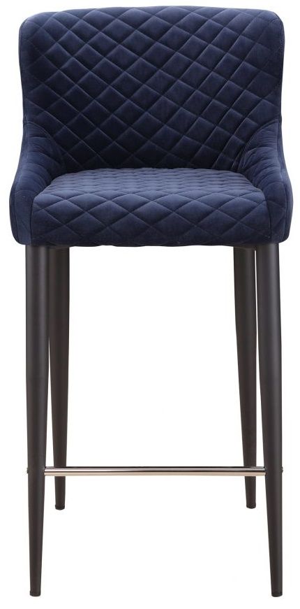 Moe's Home Collections Etta Dark Blue Counter Height Stool