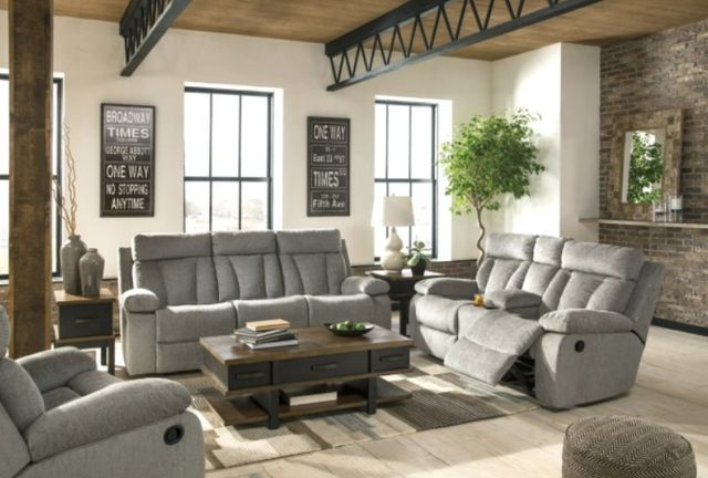 Signature Design by Ashley® Mitchiner 2-Piece Fog Living Room Set with Reclining Sofa-3