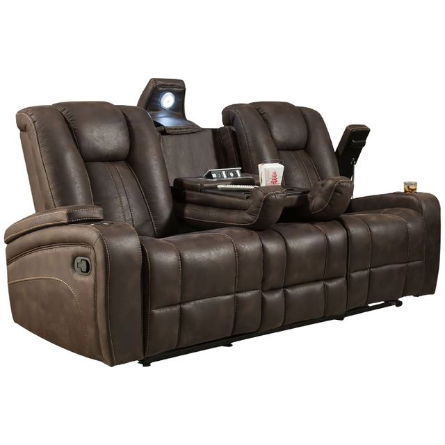 Cheers Travis Reclining Sofa with Drop Down Table-2