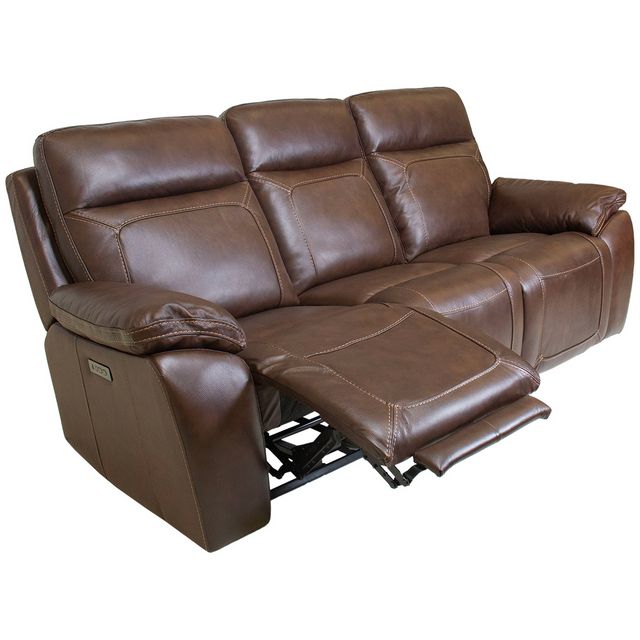 Cheers Nolan Leather Power Reclining Sofa w/ Power Headrest-2