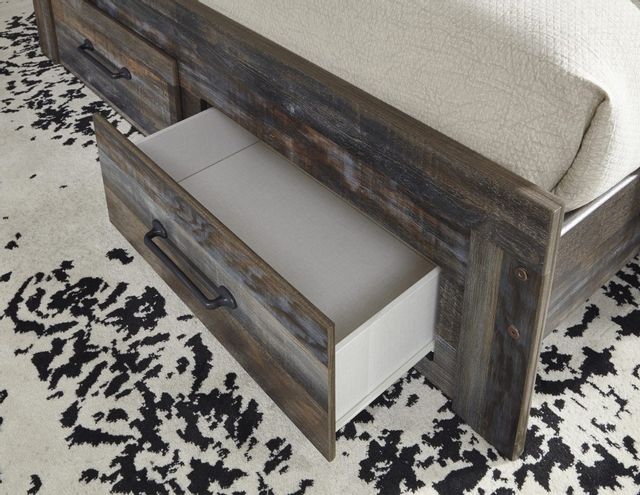 Signature Design by Ashley® Drystan Brown King Panel Bed with 2 Storage Drawers 5